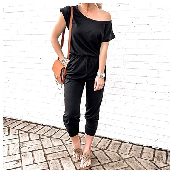 Fabulous on/off the shoulder drawstring jumpsuit - Picture 2 of 4